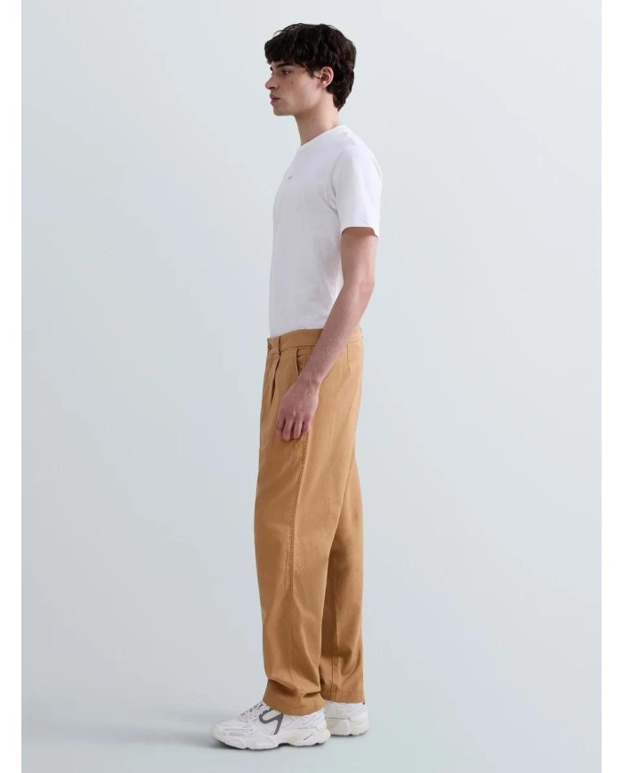 REPLAY PANTALONI REGULAR FIT IN LINO E COTONE