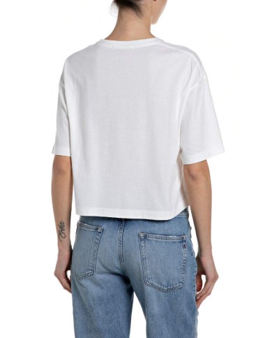 REPLAY MAGLIETTA CROPPED IN JERSEY