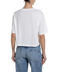 REPLAY MAGLIETTA CROPPED IN JERSEY