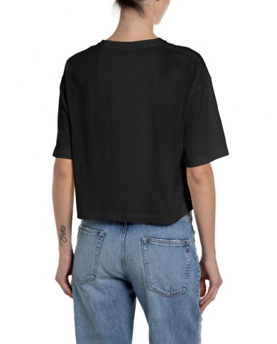 REPLAY MAGLIETTA CROPPED IN JERSEY