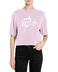 REPLAY MAGLIETTA CROPPED IN JERSEY