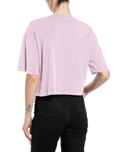 REPLAY MAGLIETTA CROPPED IN JERSEY