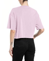 REPLAY MAGLIETTA CROPPED IN JERSEY