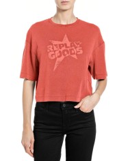 REPLAY MAGLIETTA CROPPED IN JERSEY