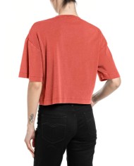 REPLAY MAGLIETTA CROPPED IN JERSEY