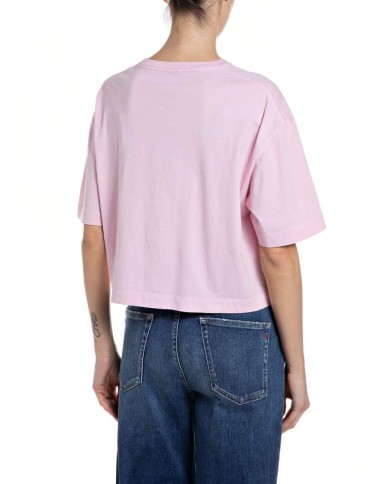 REPLAY MAGLIETTA CROPPED IN JERSEY