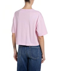 REPLAY MAGLIETTA CROPPED IN JERSEY