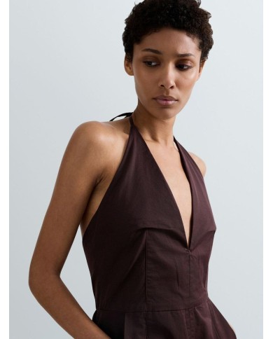 REPLAY VESTITO LUNGO CON SCOLLO A V