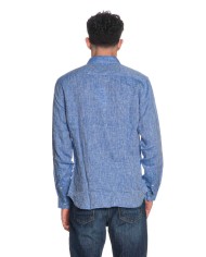 U.S. POLO CAMICIA SLIM FIT IN LINO CON COLLETTO FRANCESE