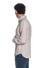 U.S. POLO CAMICIA SLIM FIT IN LINO CON COLLETTO FRANCESE