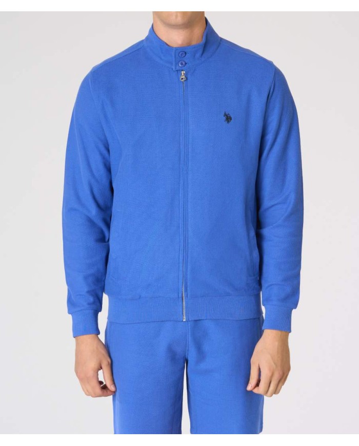 U.S. POLO FELPA A COLLO ALTRO IN COTONE PIQUET