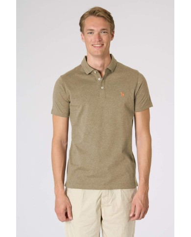 U.S. POLO POLO A MANICHE CORTE IN COTONE JERSEY MELANGE