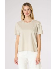 U.S. POLO MAGLIETTA IN COTONE CON INSERTO A CONTRASTO