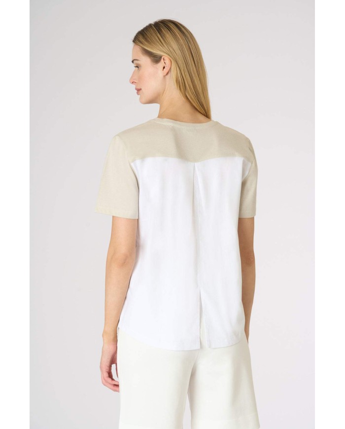 U.S. POLO MAGLIETTA IN COTONE CON INSERTO A CONTRASTO