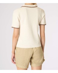 U.S. POLO MAGLIA CON RICAMI SUI BORDI