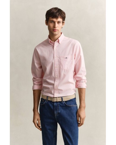 GANT CAMICIA CLASSICA IN POPELINE A RIGHE BANKER REGULAR FIT