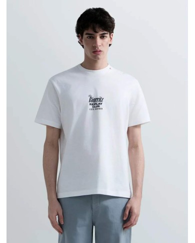 REPLAY MAGLIETTA IN COTONE CON STAMPA COCKTAIL