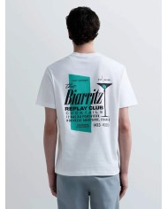 REPLAY MAGLIETTA IN COTONE CON STAMPA COCKTAIL