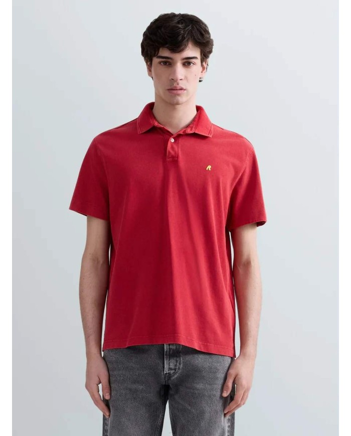 REPLAY POLO IN PIQUET DI COTONE CON RICAMO