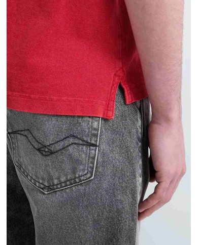 REPLAY POLO IN PIQUET DI COTONE CON RICAMO