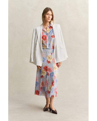 GANT CAMICIA IN SETA E COTONE A FIORI