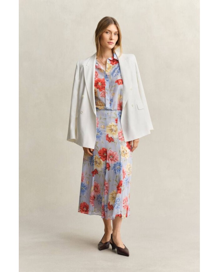 GANT CAMICIA IN SETA E COTONE A FIORI