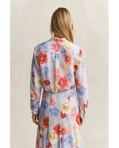 GANT CAMICIA IN SETA E COTONE A FIORI