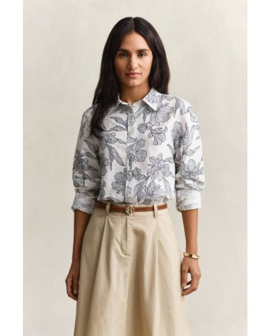 GANT CAMICIA IN LINO CON STAMPA FLOREALE
