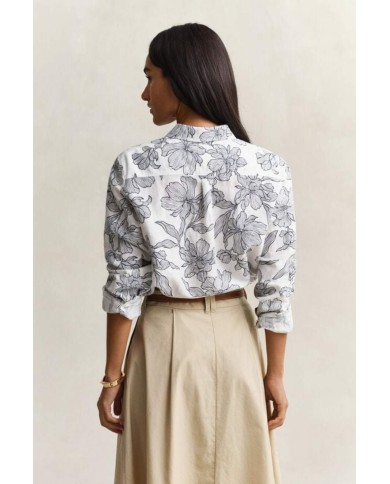 GANT CAMICIA IN LINO CON STAMPA FLOREALE