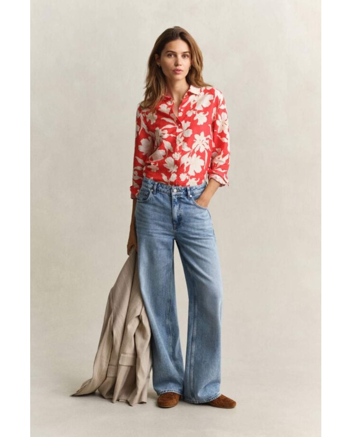 GANT CAMICIA IN LINO CON STAMPA FLOREALE