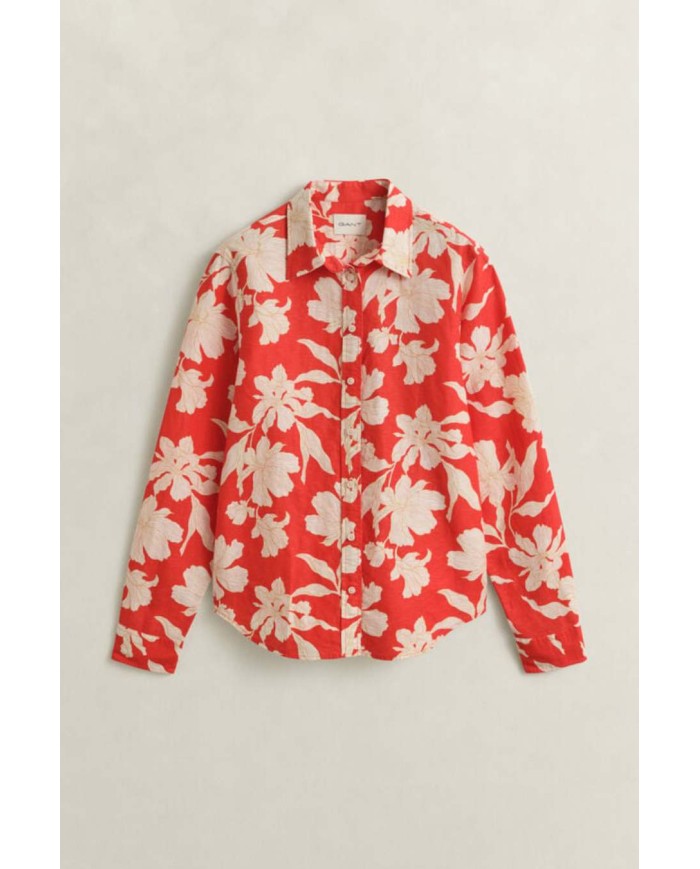 GANT CAMICIA IN LINO CON STAMPA FLOREALE