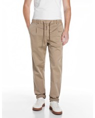 REPLAY PANTALONI TAPERED FIT CON COULISSE