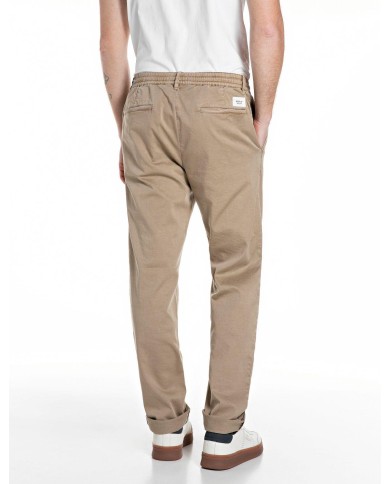 REPLAY PANTALONI TAPERED FIT CON COULISSE