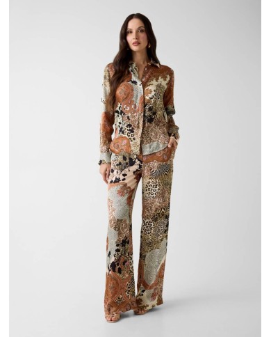 MARCIANO GUESS PANTALONI IN VISCOSA STAMPATI