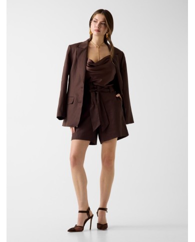 MARCIANO GUESS PANTALONCINI IN LINO BLEND