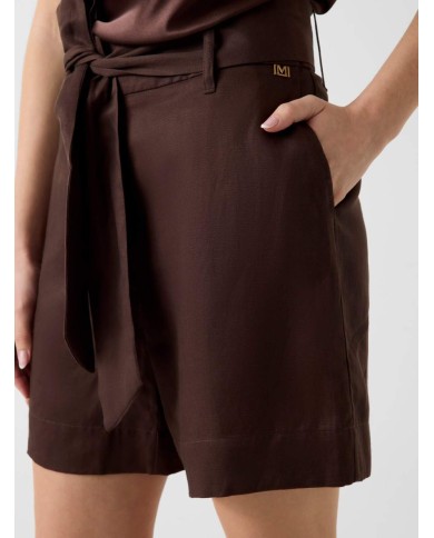 MARCIANO GUESS PANTALONCINI IN LINO BLEND