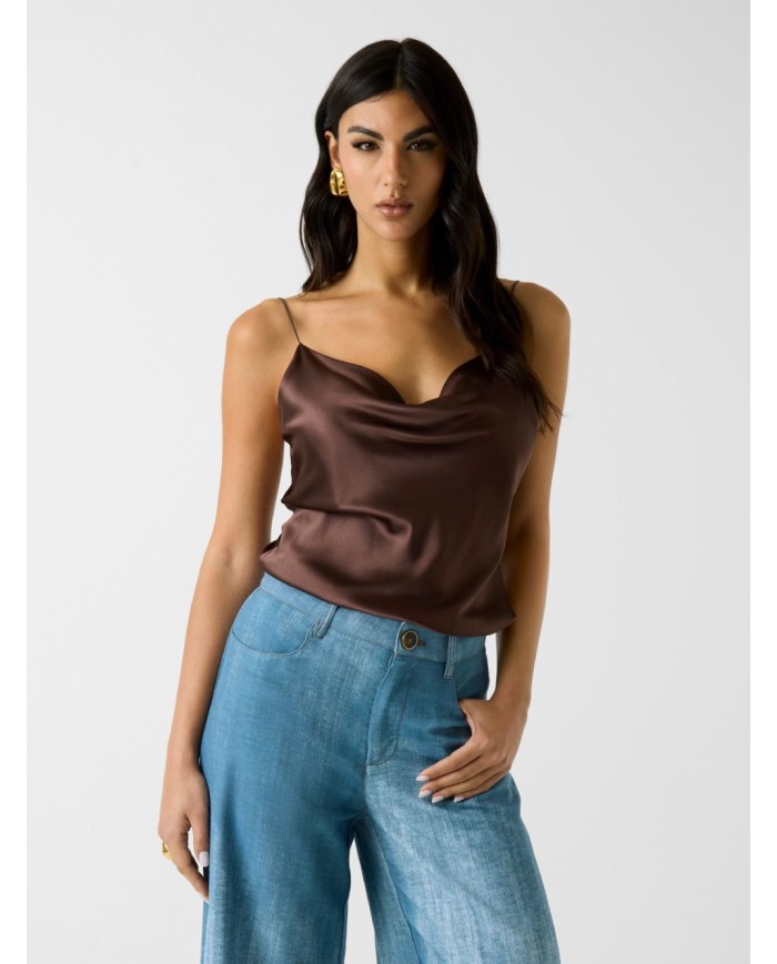 MARCIANO GUESS TOP IN MISTO SETA