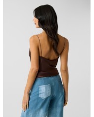 MARCIANO GUESS TOP IN MISTO SETA