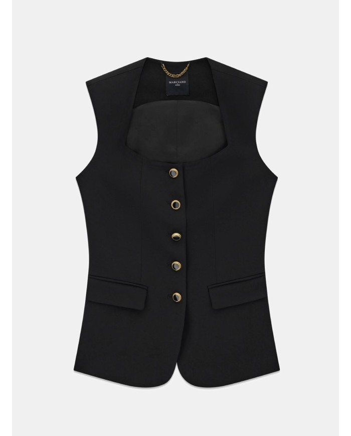 MARCIANO GUESS GILET IN MISTO VISCOSA