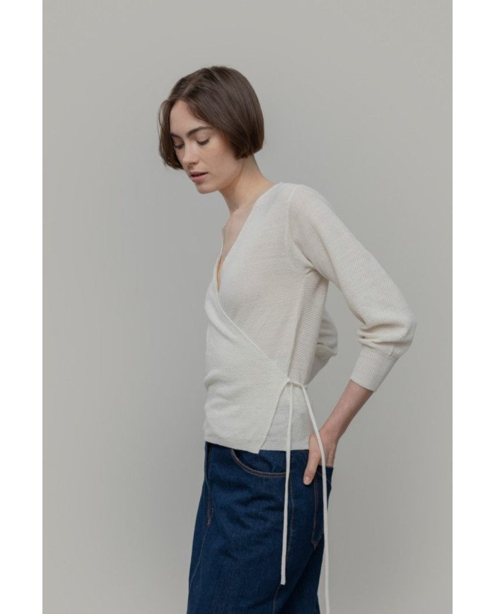 RIFO CARDIGAN CON SCOLLO A V SELENE