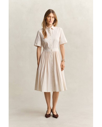 GANT ABITO CHEMISIER IN COTONE PLISSETTATO