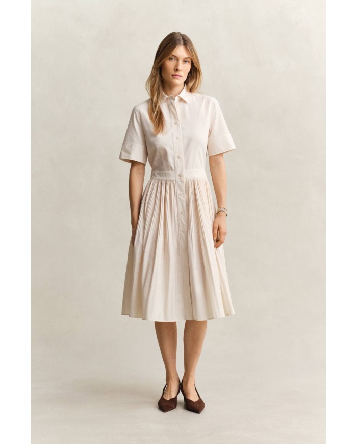 GANT ABITO CHEMISIER IN COTONE PLISSETTATO