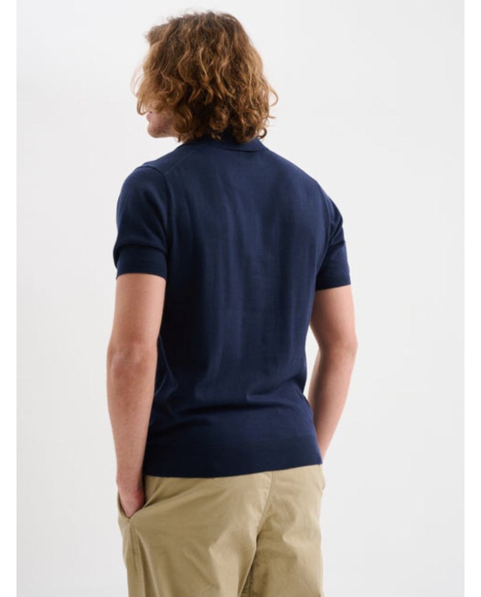 JAGGY POLO A MANICHE CORTE CON SCOLLO A V