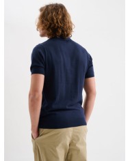 JAGGY POLO A MANICHE CORTE CON SCOLLO A V