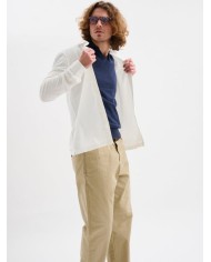 JAGGY POLO A MANICHE CORTE CON SCOLLO A V