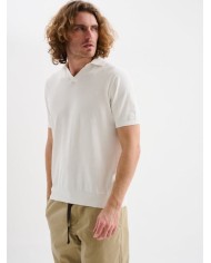 JAGGY POLO A MANICHE CORTE CON SCOLLO A V