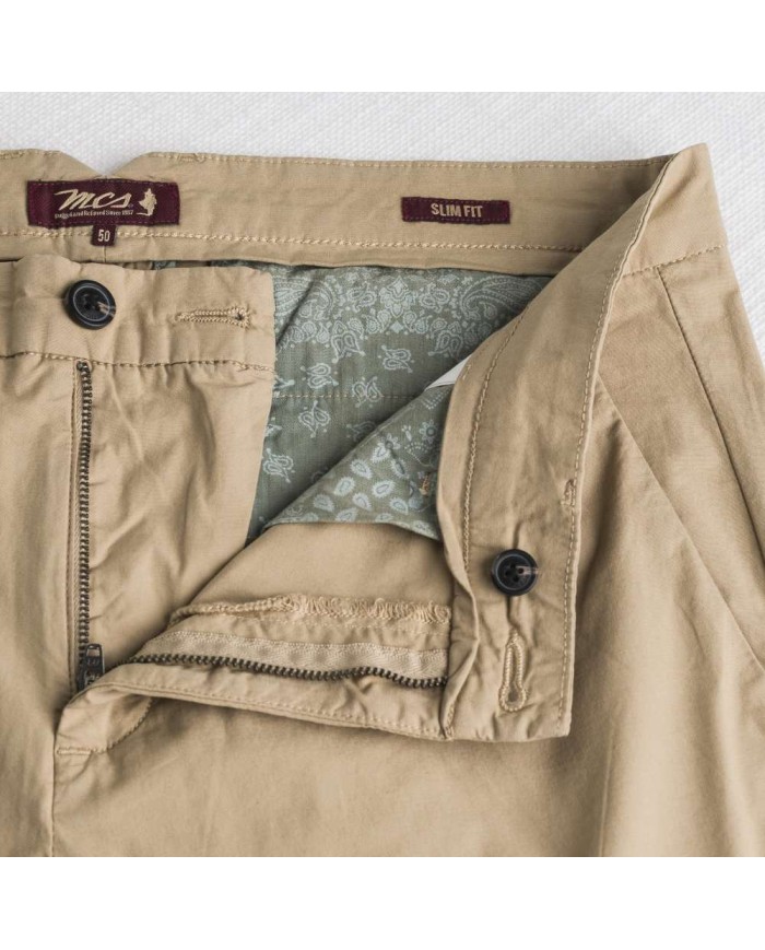 MCS PANTALONE CHINO IN POPELINE STRETCH