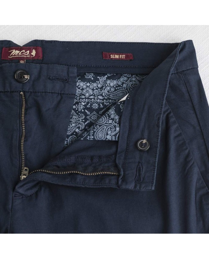 MCS PANTALONE CHINO IN POPELINE STRETCH