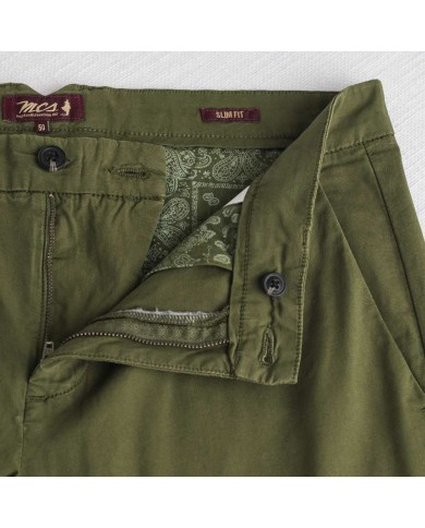 MCS PANTALONE CHINO IN POPELINE STRETCH