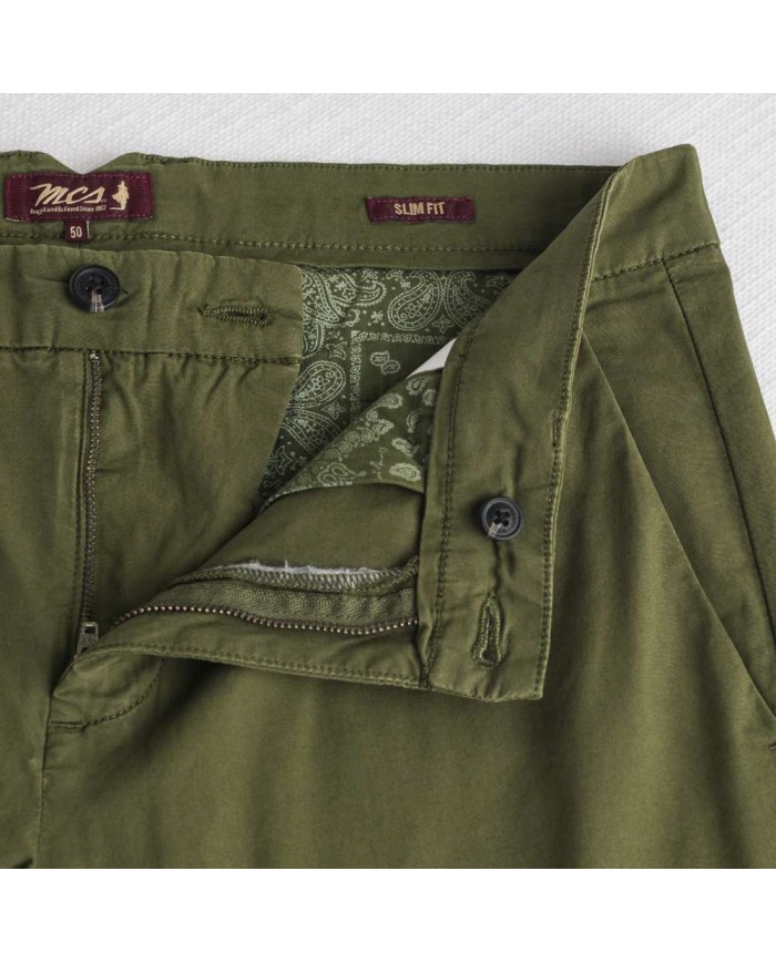 MCS PANTALONE CHINO IN POPELINE STRETCH